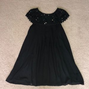 Black Lace tip dress